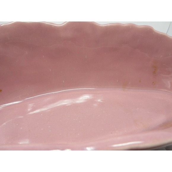 Royal Haeger Hickman Large Art Deco Console Planter Mauve Pink Floral 18" Vintag - Picture 12 of 12